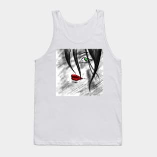 the eye of the woman art ecopop surreal design Tank Top